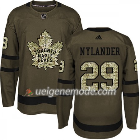 Herren Eishockey Toronto Maple Leafs Trikot William Nylander 29 Adidas 2017-2018 Camo Grün Authentic